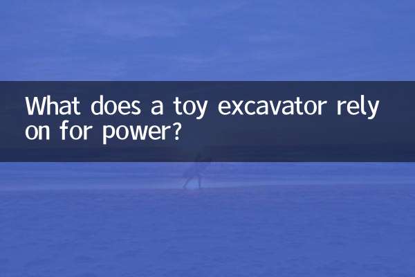 Auf welche Energiequelle ist ein Spielzeugbagger angewiesen?