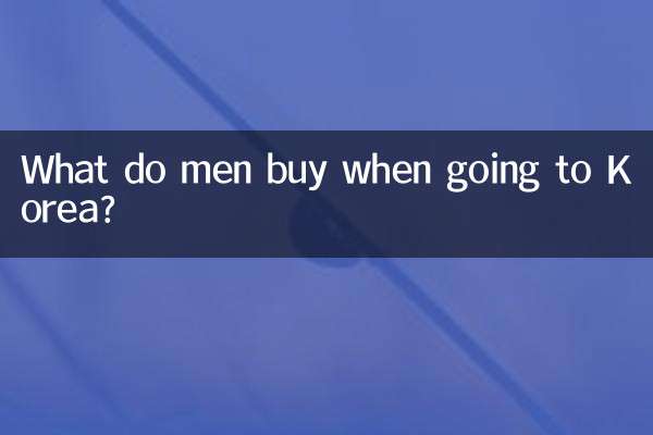 ¿Qué compran los hombres cuando van a Corea?