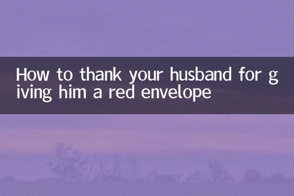 How to thank your husband for giving him a red envelope