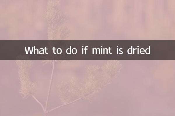 Que faire si la menthe est séchée