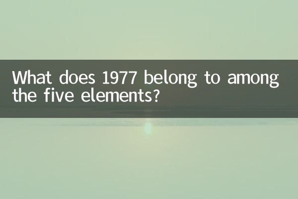 ¿A qué pertenece 1977 entre los cinco elementos?