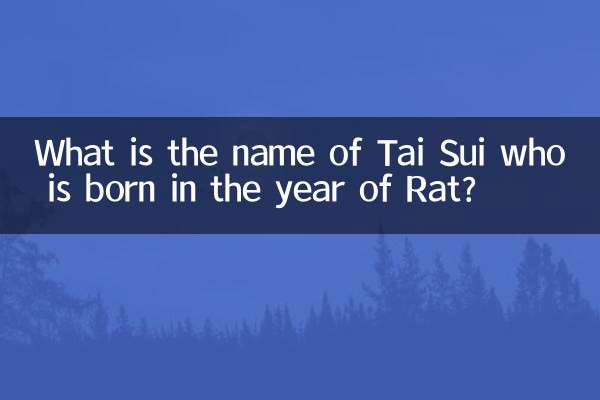 Qual è il nome di Tai Sui che è nato nell'anno del Topo?