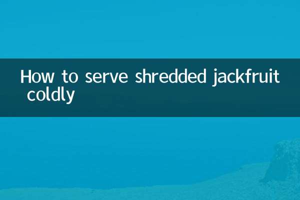 Come servire il jackfruit grattugiato freddo
