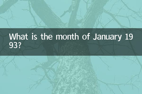 ¿Cuál es el mes de enero de 1993?