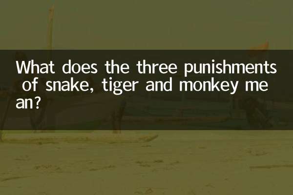 O que significam as três punições de cobra, tigre e macaco?