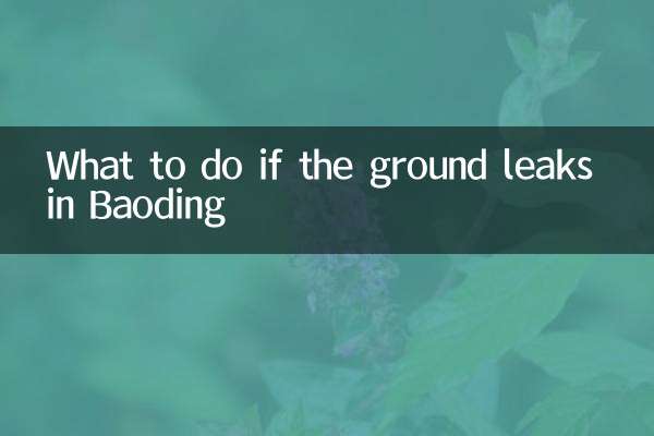 Cosa fare se il terreno perde a Baoding