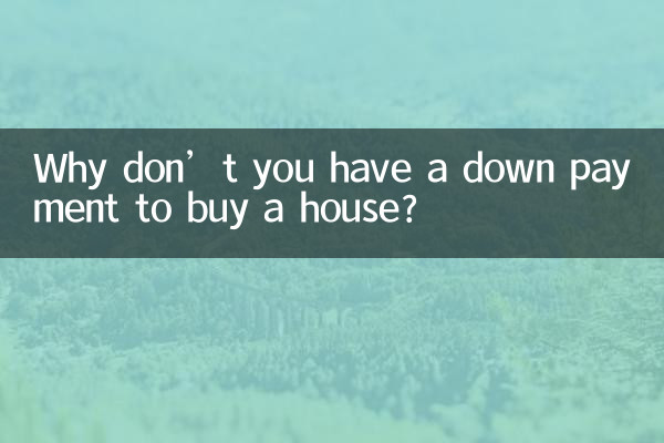 ¿Por qué no tienes un pago inicial para comprar una casa?