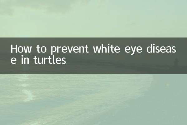 How to prevent white eye disease in turtles