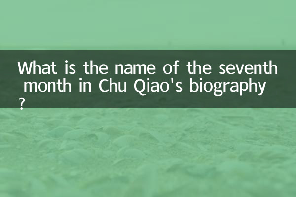 نام هفتمین ماه در زندگینامه چو کیائو چیست؟