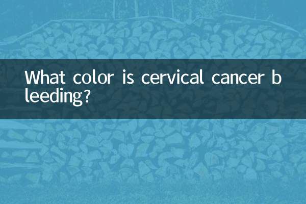 What color is cervical cancer bleeding?