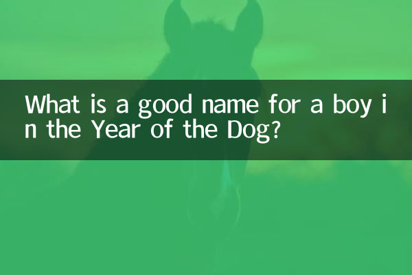개띠 해에 남자 아이에게 좋은 이름은 무엇입니까?
