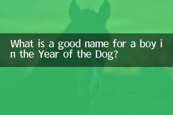 狗年男孩取什么名字好