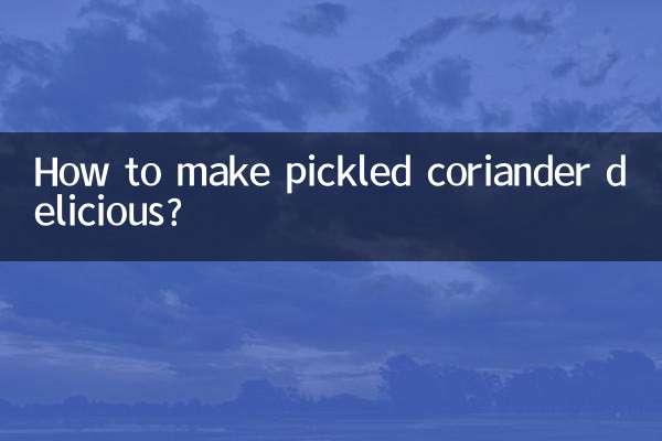 Come rendere delizioso il coriandolo sottaceto?