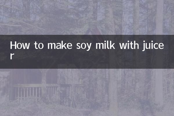 How to make soy milk with juicer