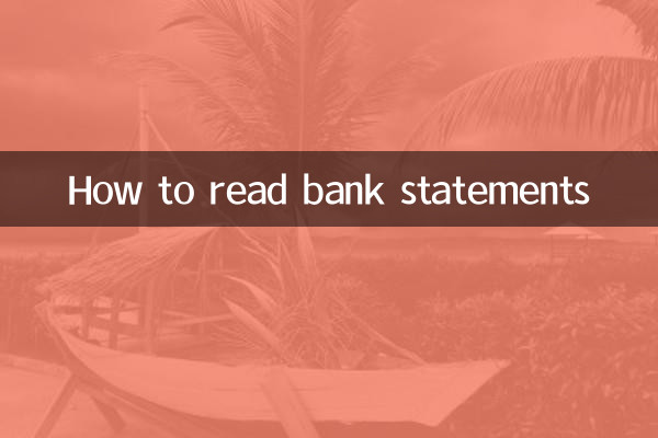 How to read bank statements