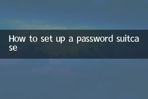 How to set up a password suitcase
