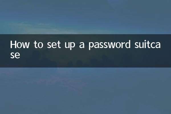 پاس ورڈ سوٹ کیس کیسے ترتیب دیں