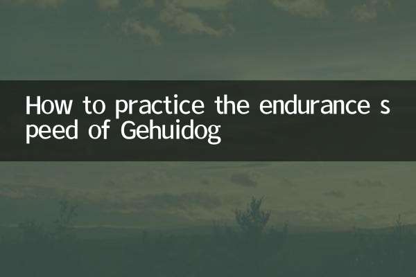 How to practice Gehuidog's endurance speed