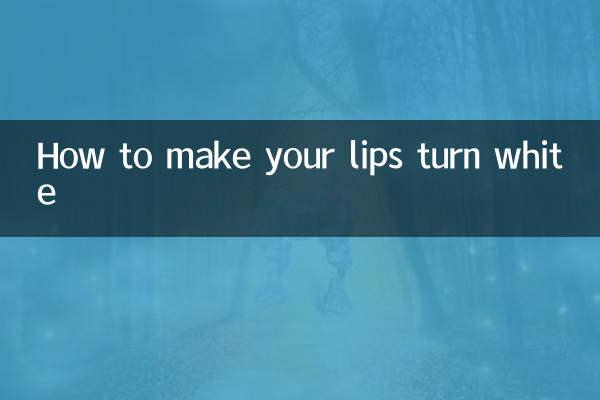 So werden Ihre Lippen weiß werden