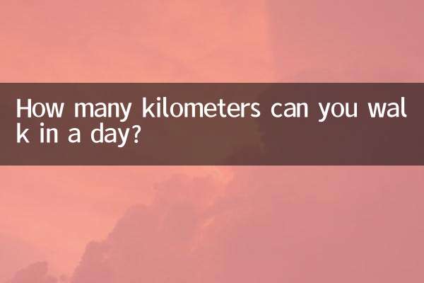 How many kilometers can you walk in a day?