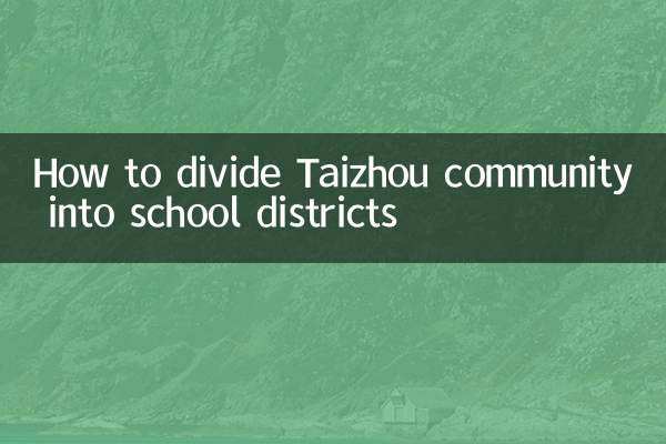 Wie man die Gemeinde Taizhou in Schulbezirke aufteilt