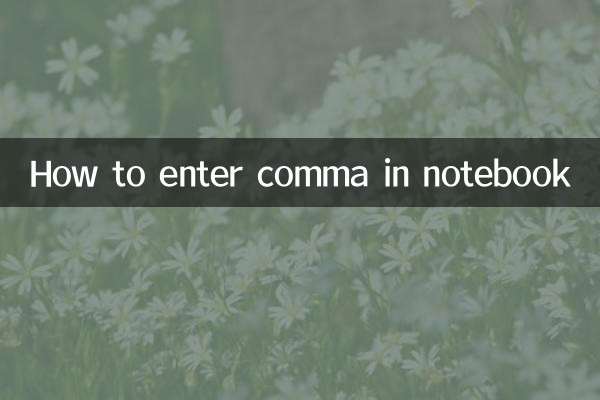 How to enter comma in notebook