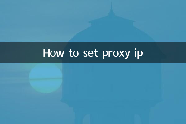 프록시 IP를 설정하는 방법