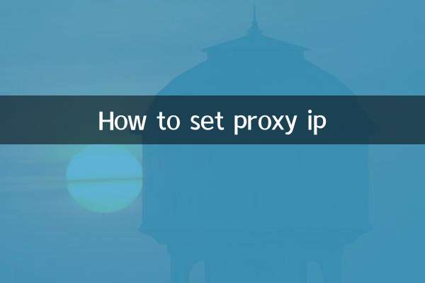 프록시 IP를 설정하는 방법