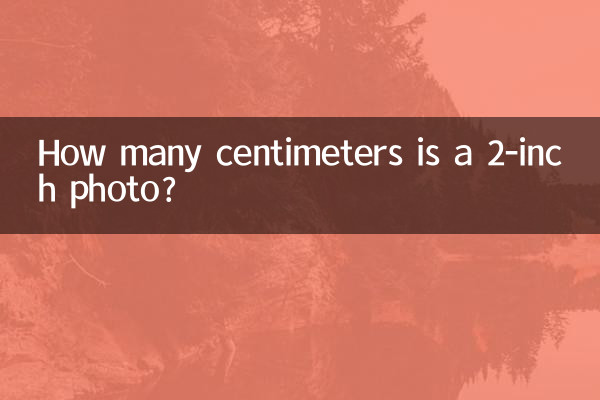 How many centimeters is a 2-inch photo?