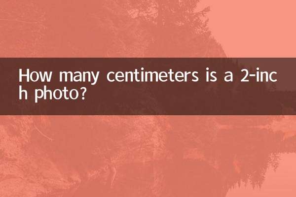 How many centimeters is a 2-inch photo?
