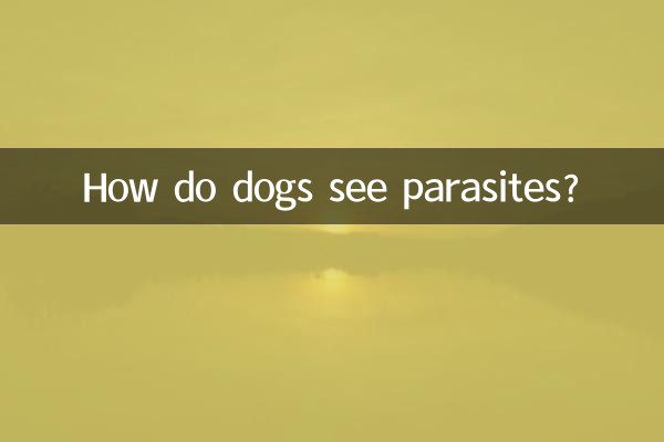 How do dogs see parasites?
