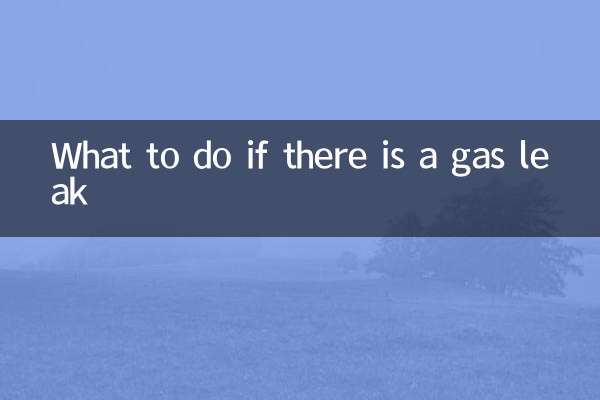 What to do if there is a gas leak