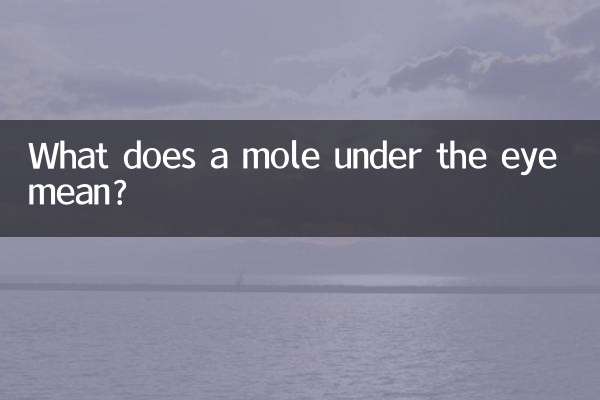What does a mole under the eye mean?