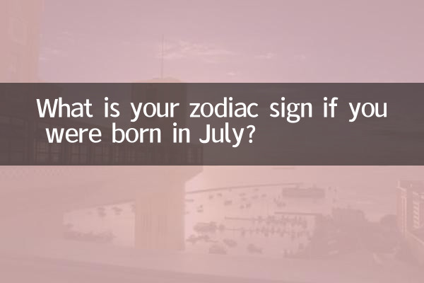 What is your zodiac sign if you were born in July?