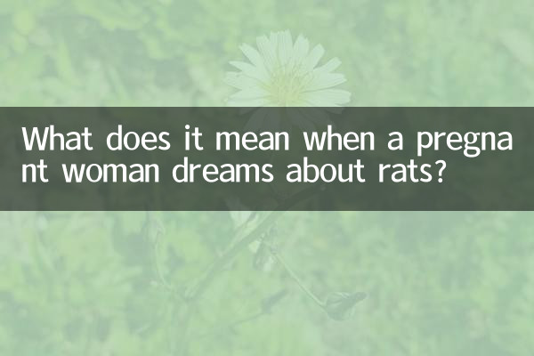 What does it mean when a pregnant woman dreams about rats?