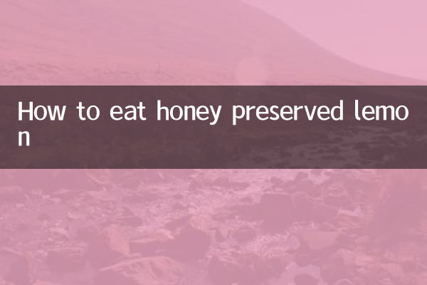 Como comer limão em conserva com mel