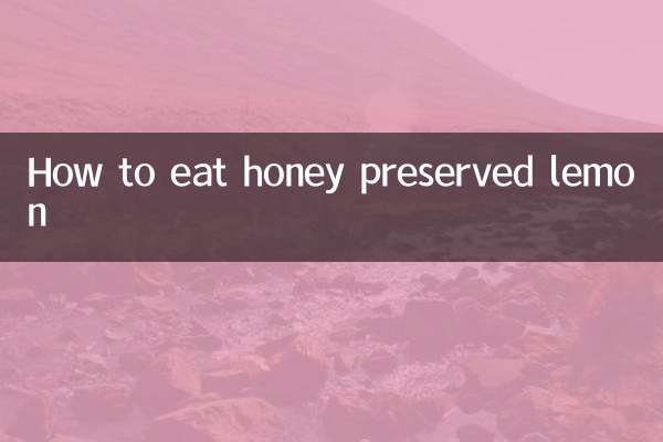 Comment manger du citron confit au miel