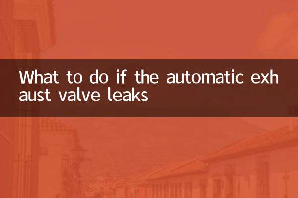 স্বয়ংক্রিয় নিষ্কাশন ভালভ লিক হলে কি করবেন