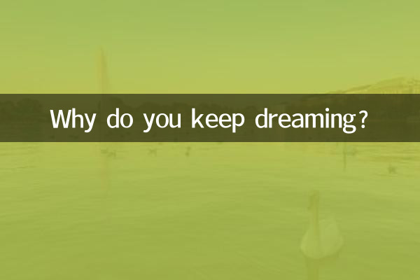 Pourquoi continuez-vous à rêver ?