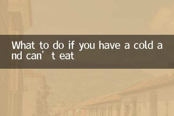 감기에 걸려 밥을 못 먹을 때 대처법
