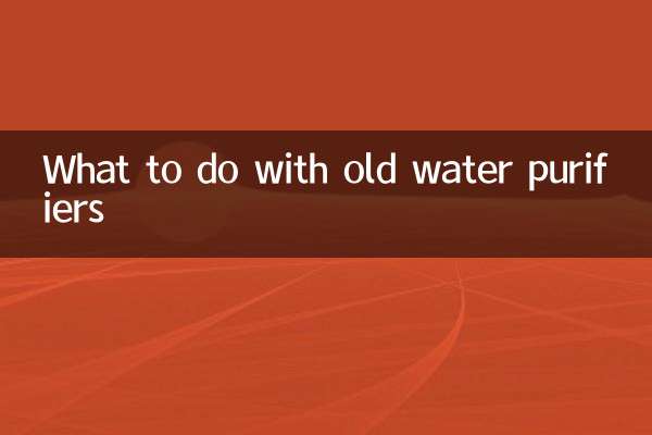 Cosa fare con i vecchi depuratori d'acqua