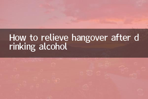 How to relieve hangover after drinking alcohol