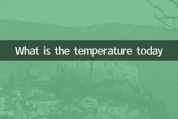 What is the temperature today