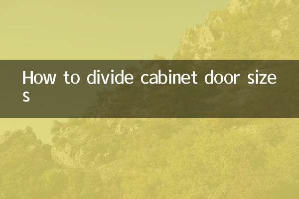 How to divide cabinet door sizes