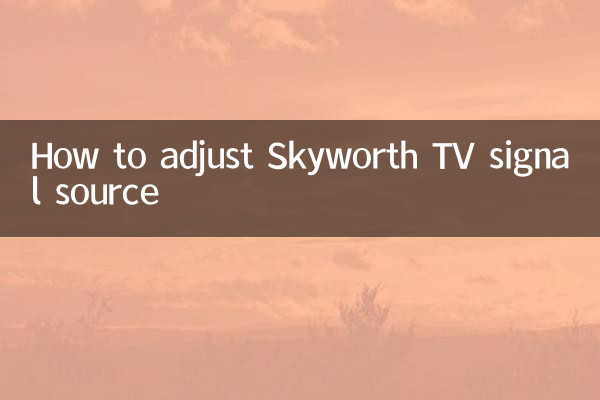 So passen Sie die Skyworth-TV-Signalquelle an