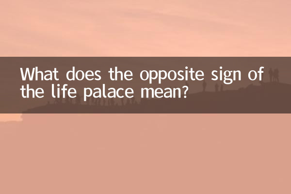 ¿Qué significa el signo opuesto del palacio de la vida?