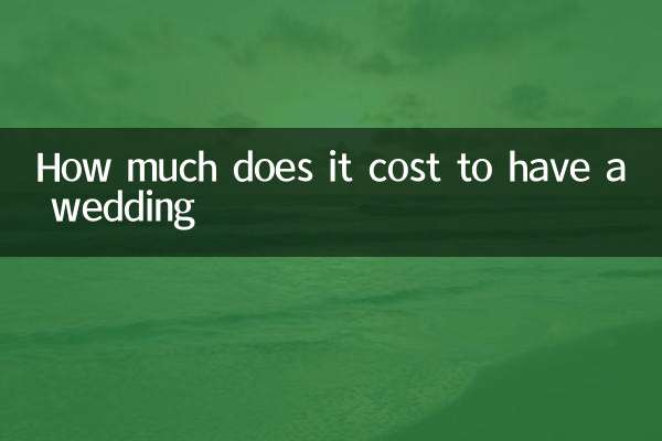 How much does it cost to have a wedding