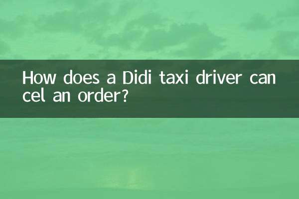 How does a Didi taxi driver cancel an order?