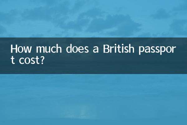 Wie viel kostet ein britischer Pass?