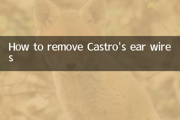 How to remove Castro's ear wires